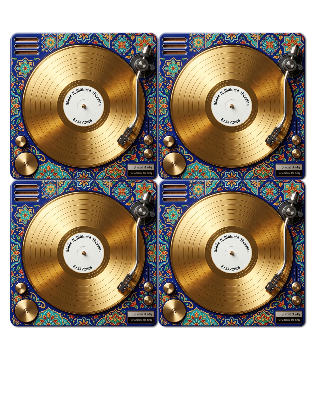 Turntable coasters