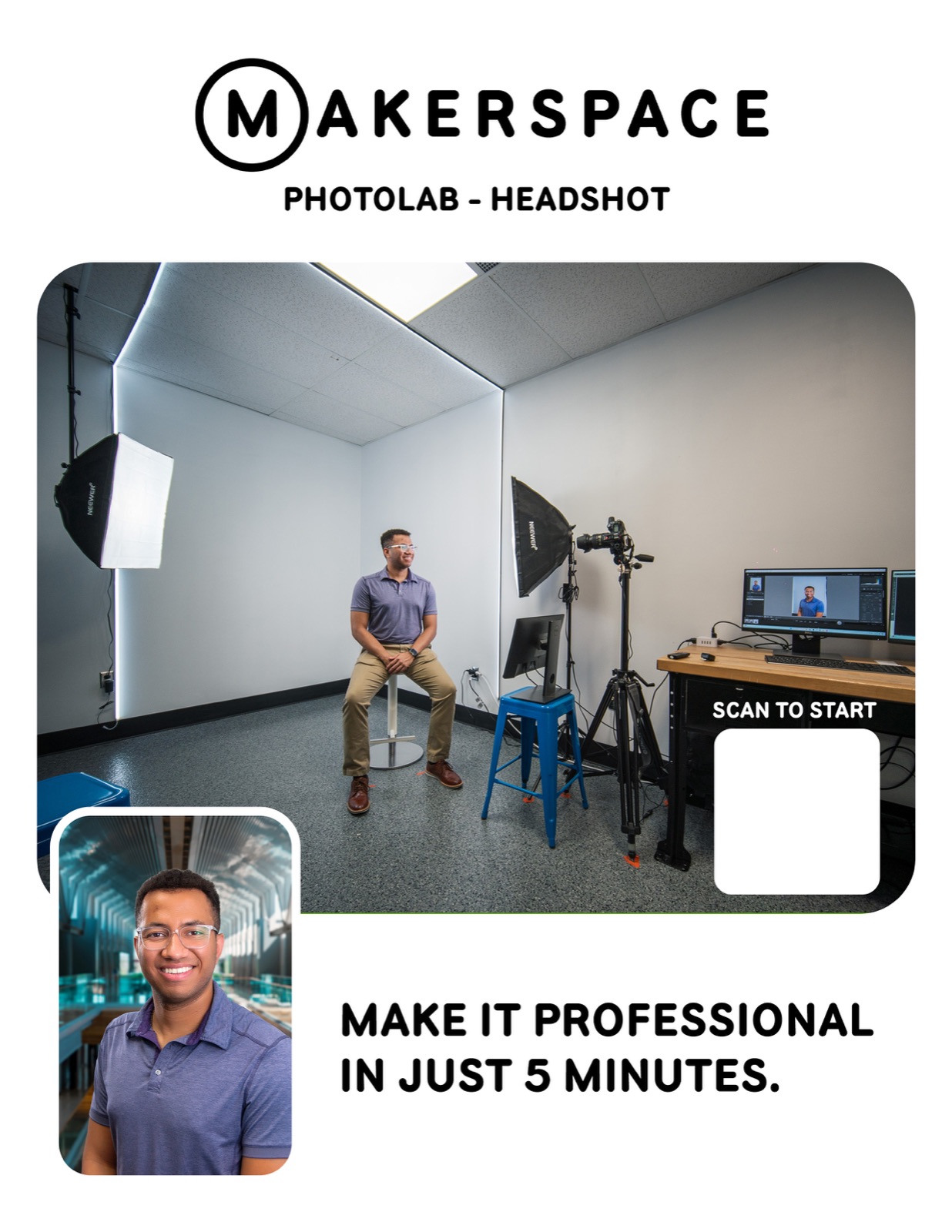 Headshot booth flyer