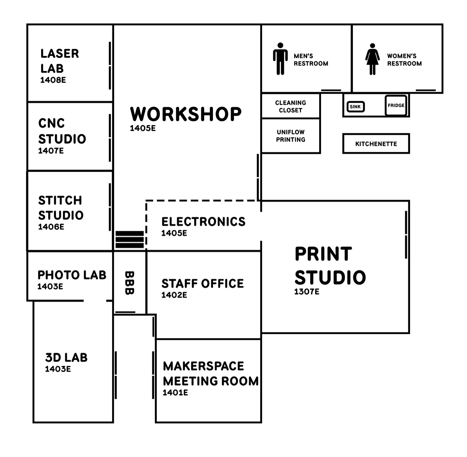Makerspace floor map