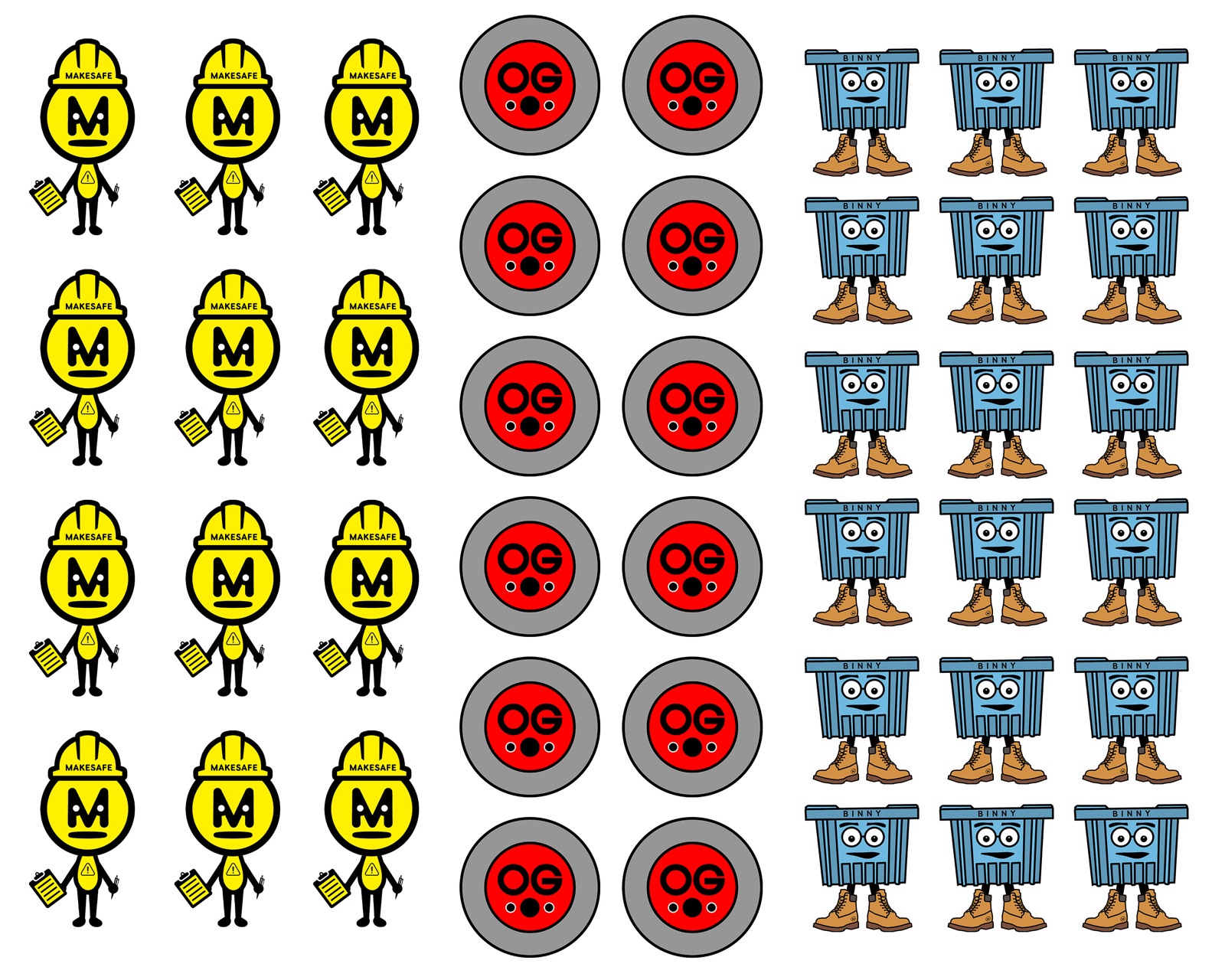 Mascot sticker sheet