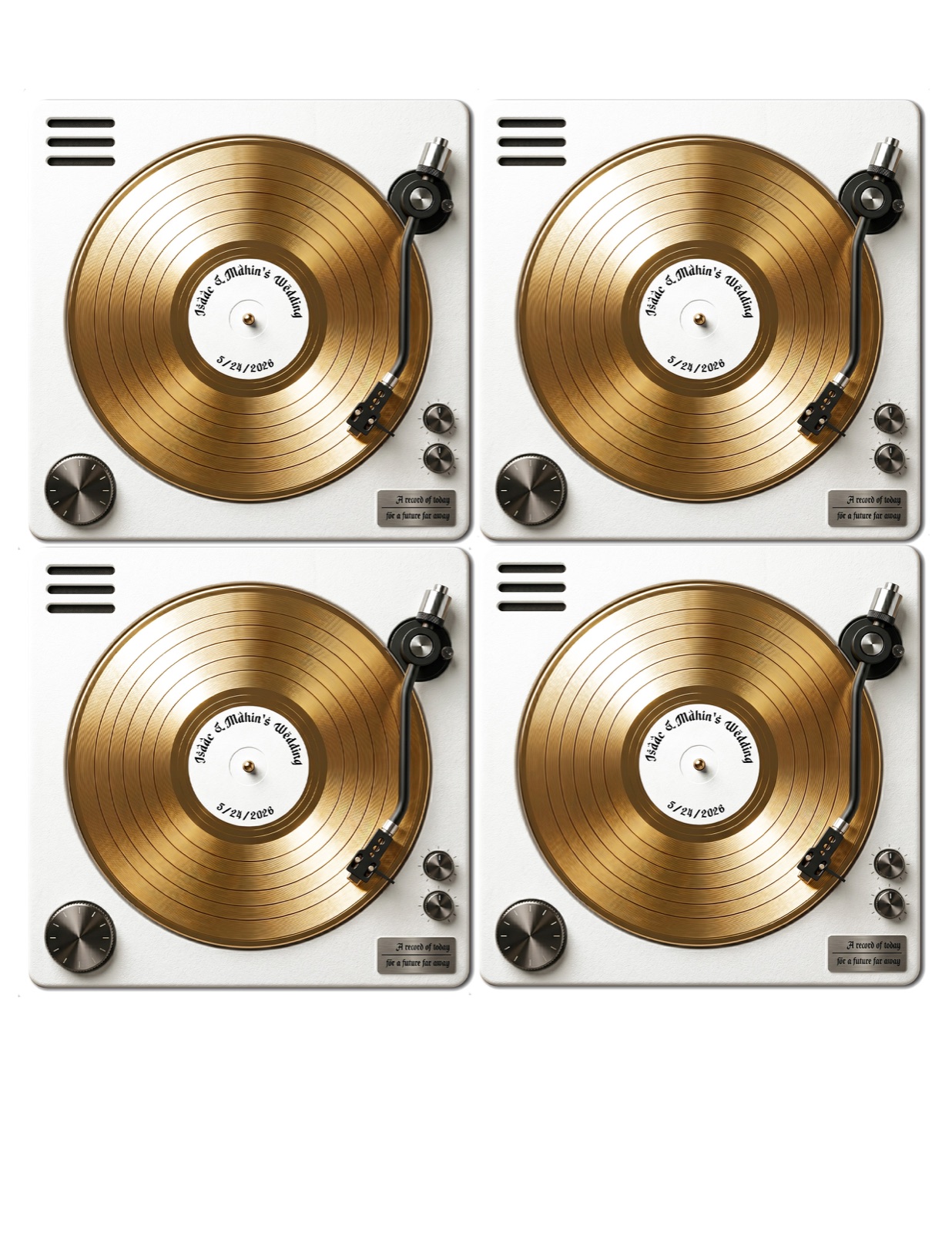 Turntable coasters, white