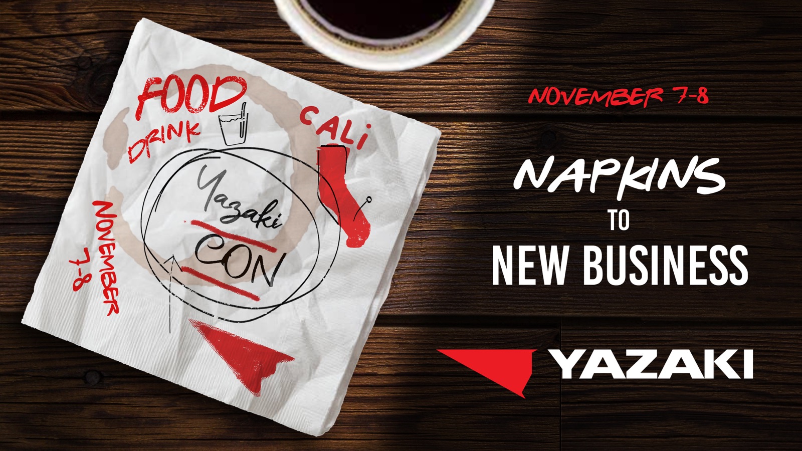 Napkins to New Business event graphic